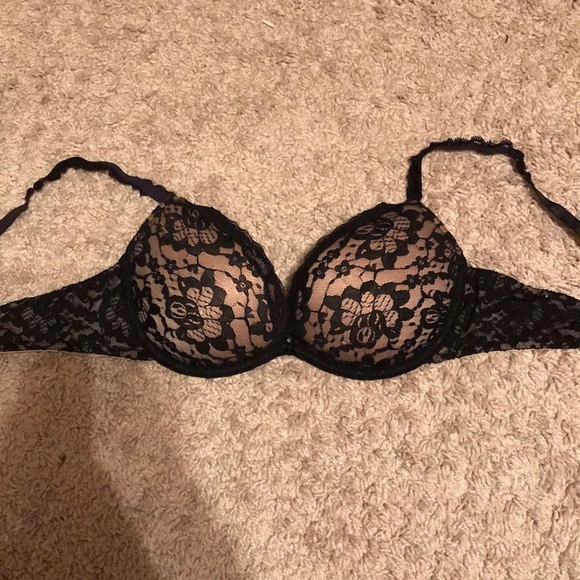 Black lace Aerie push-up bra, size 34B - Picture 1 of 1